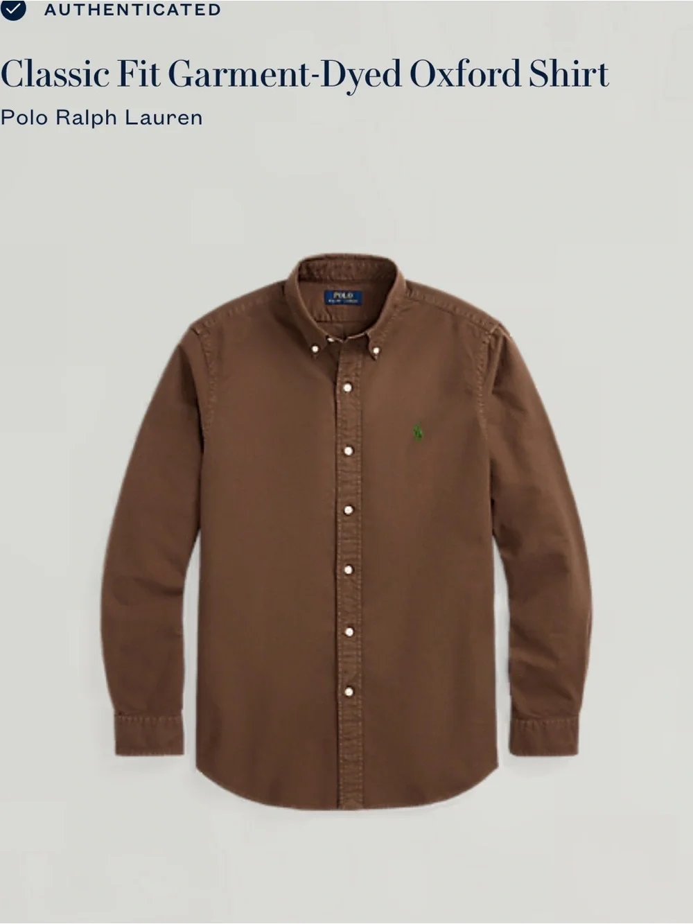 Classic Fit Garment-Dyed Oxford Shirt